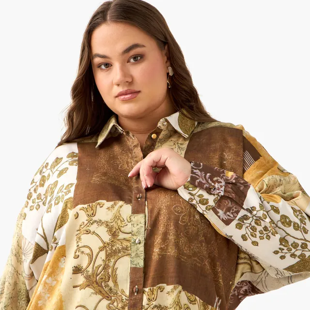 Ulla Popken Relaxed Fit Shirt with Patch Print – image 5