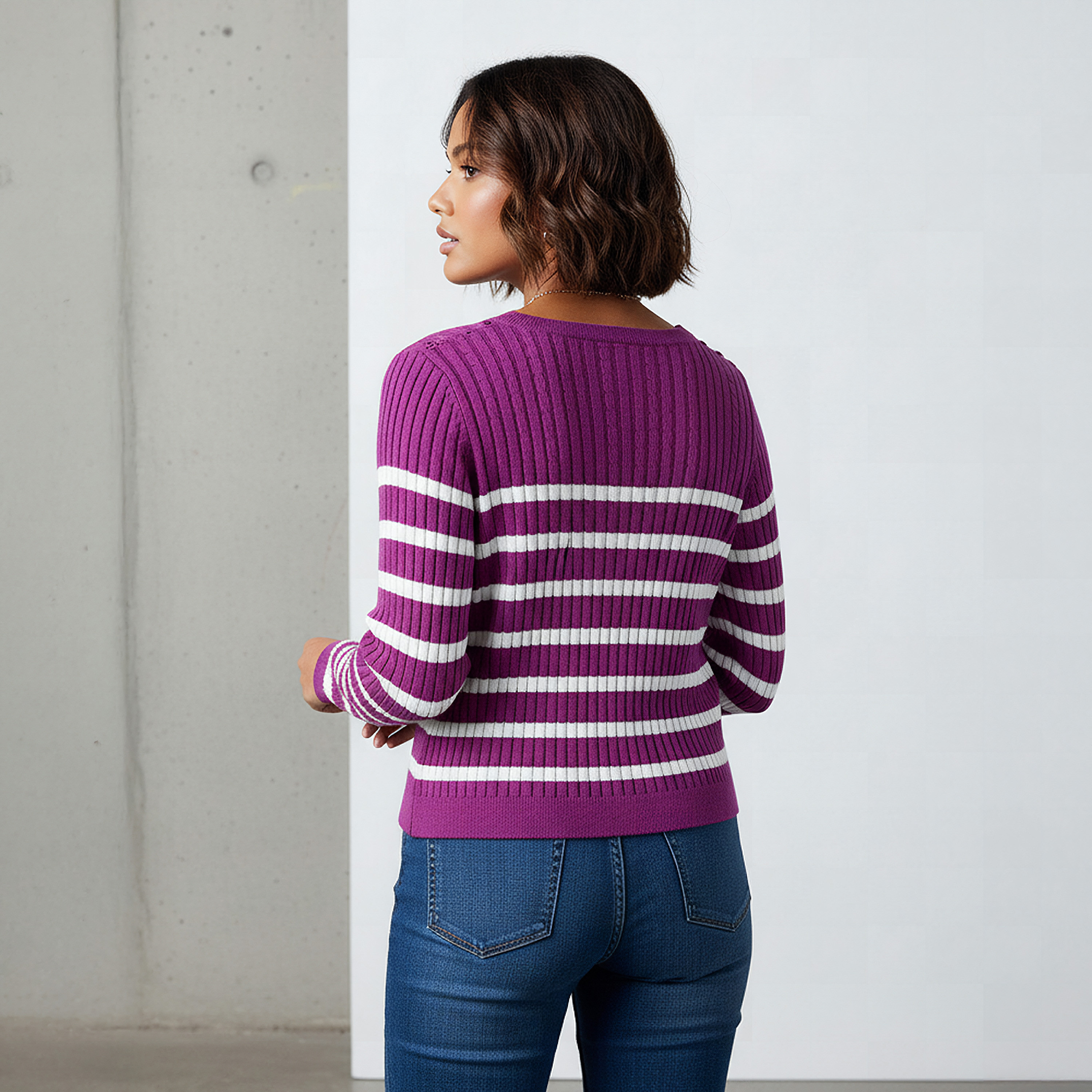 Striped Crew Neck Sweater