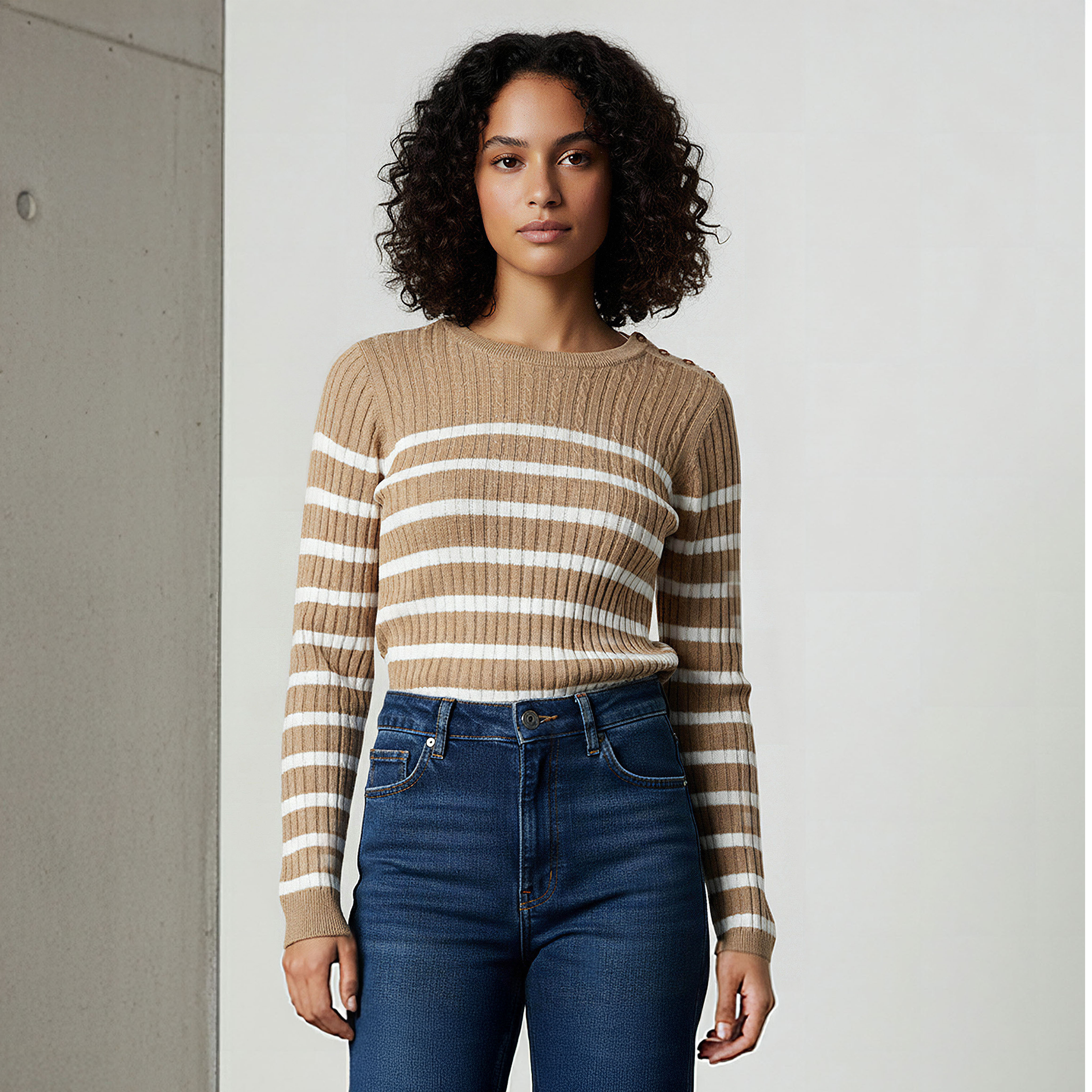 Striped Crew Neck Sweater