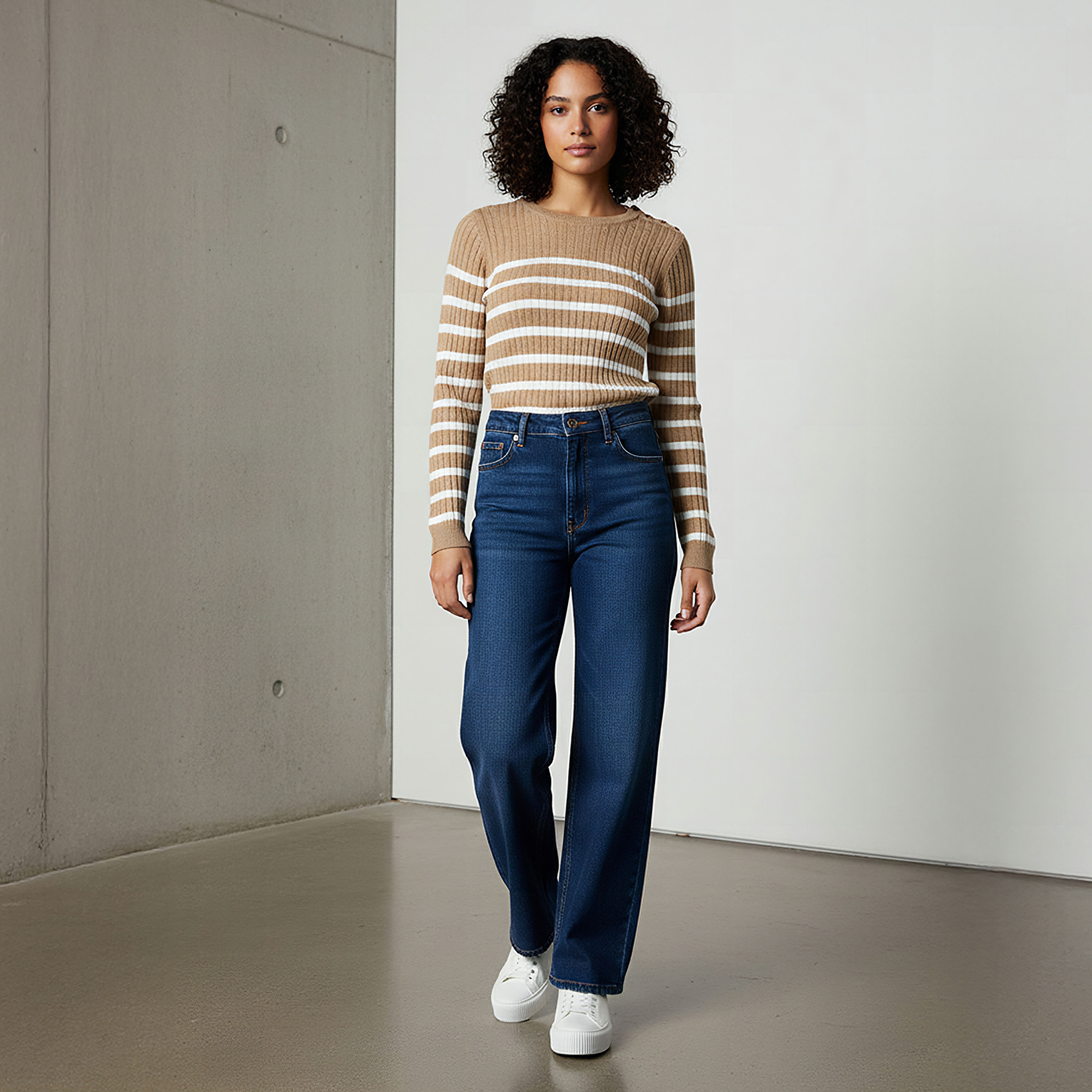 Striped Crew Neck Sweater