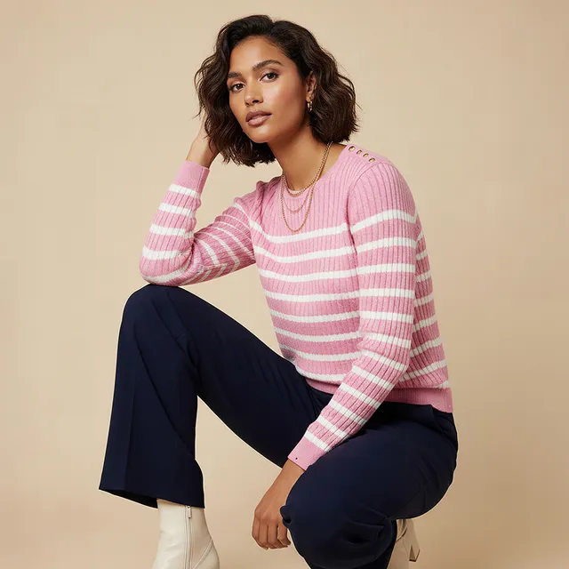 Striped Crew Neck Sweater