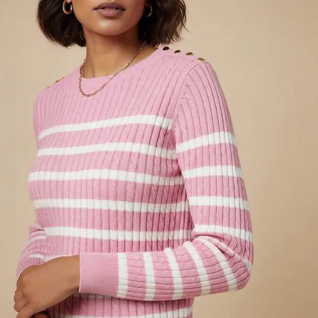 Striped Crew Neck Sweater – image 4