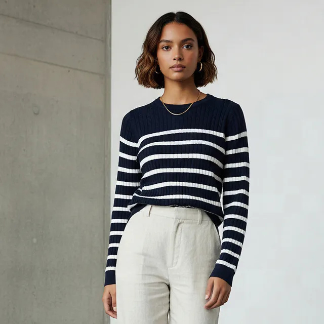 Striped Crew Neck Sweater
