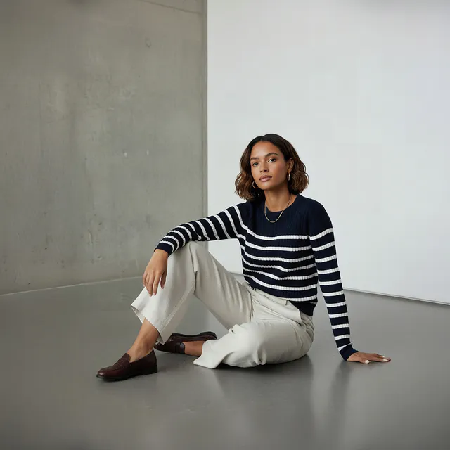 Striped Crew Neck Sweater – image 5