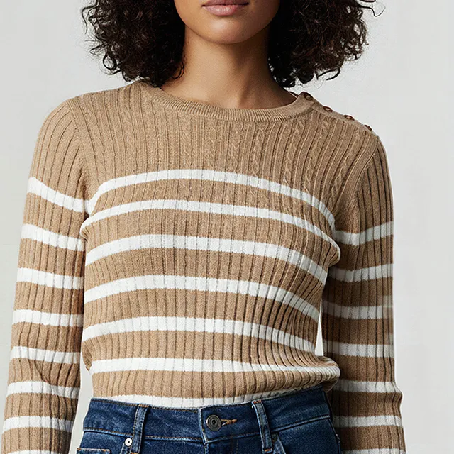 Striped Crew Neck Sweater – image 4