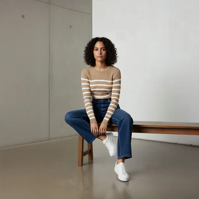 Striped Crew Neck Sweater – image 5