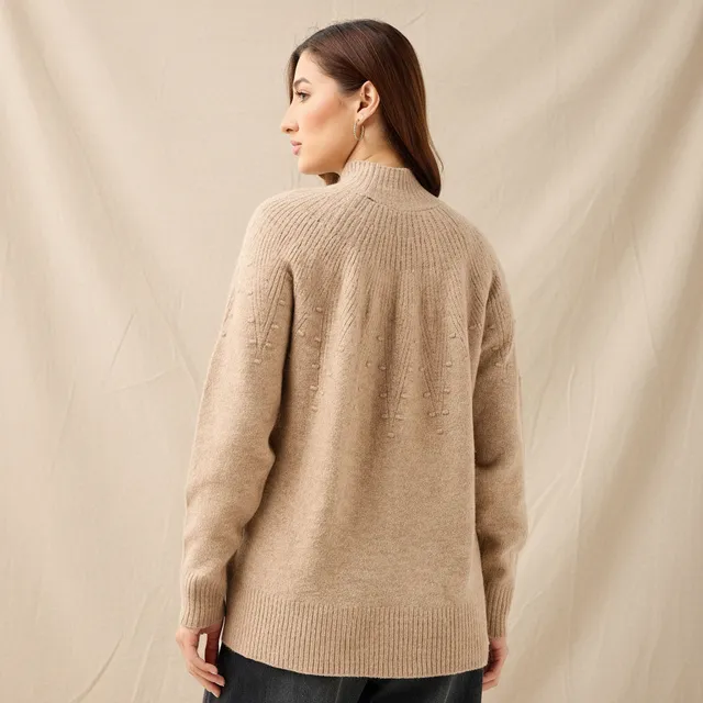 Yoke Detail Sweater with Long Sleeves – image 3