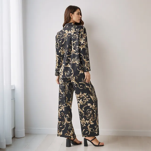 Co-ord Set with Shirt & Wide Leg Pants – image 3