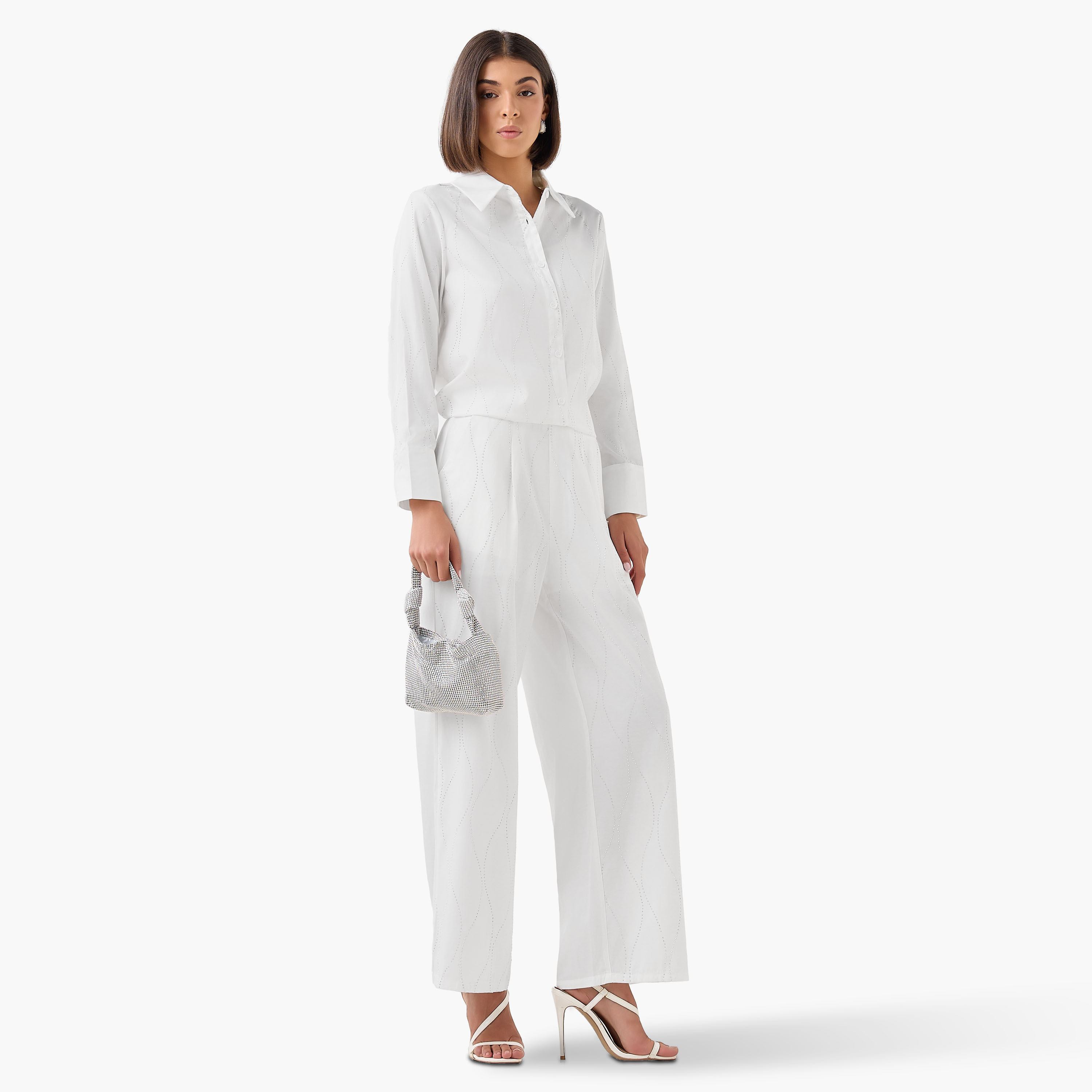 Shirt with Embellishment and Long Sleeves