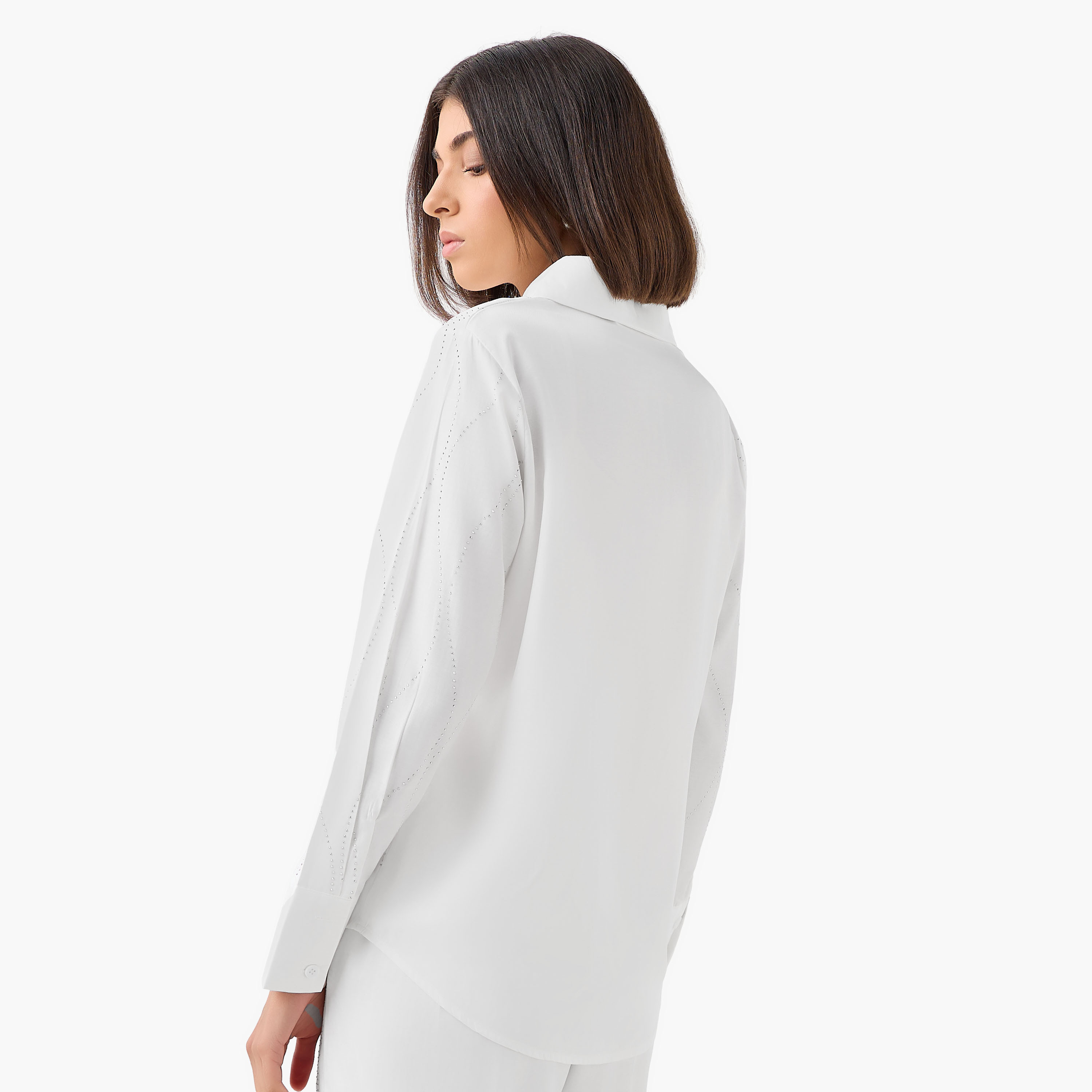 Shirt with Embellishment and Long Sleeves