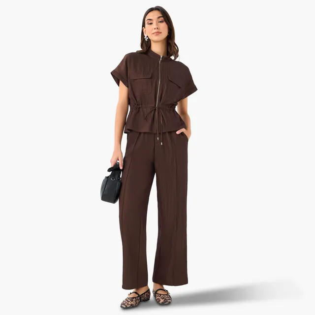 Pleated Wide-Leg Trousers – image 3
