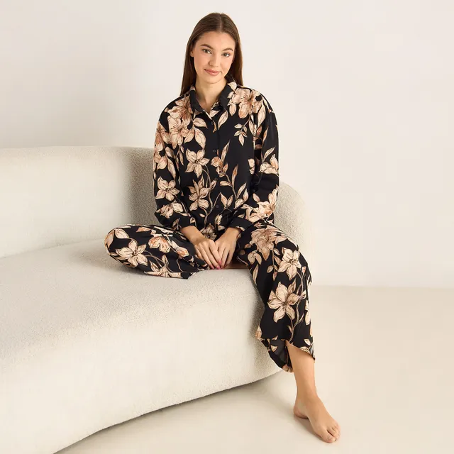 Pyjama Set Button-Down Shirt Trousers – image 2