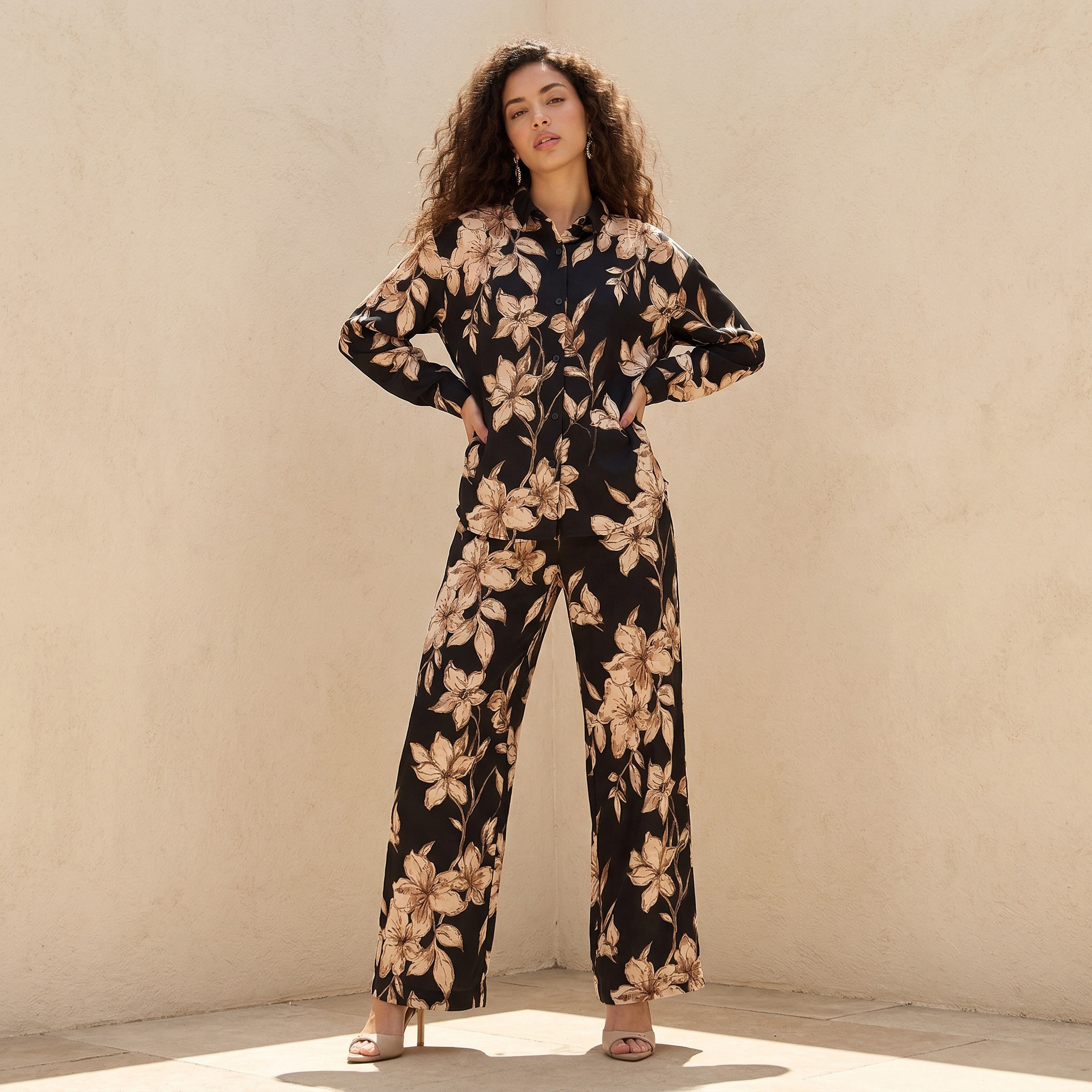 Pyjama Set Button-Down Shirt & Trousers