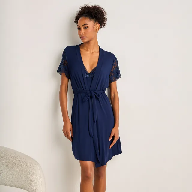 Splash Fav Sleeveless Slip Dress with Robe – image 2