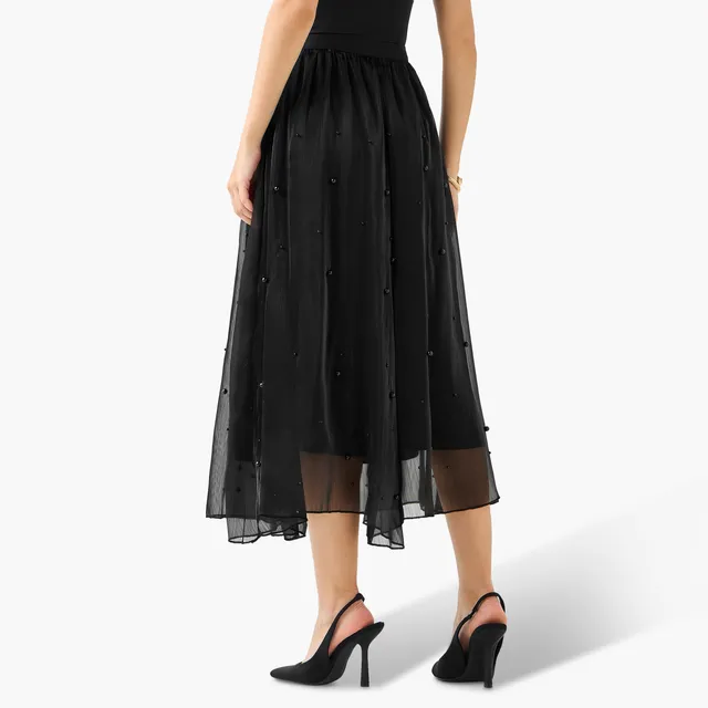 Midi A-line Skirt Elasticated Waist – image 5