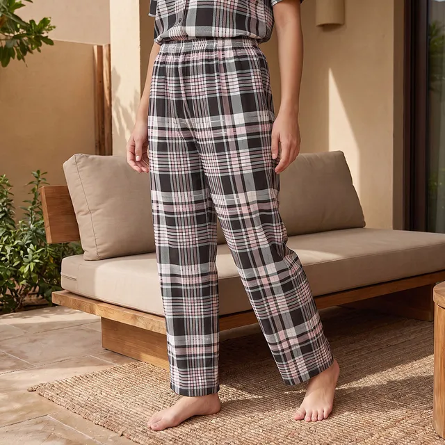 Pyjama Set Button Down Shirt & Trousers Viscose – image 5