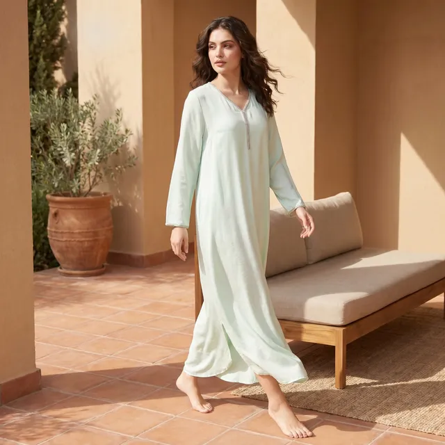 Splash Fav Long Sleeves Embellished Night Gown – image 3