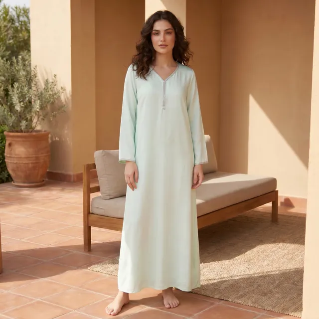 Splash Fav Long Sleeves Embellished Night Gown – image 4