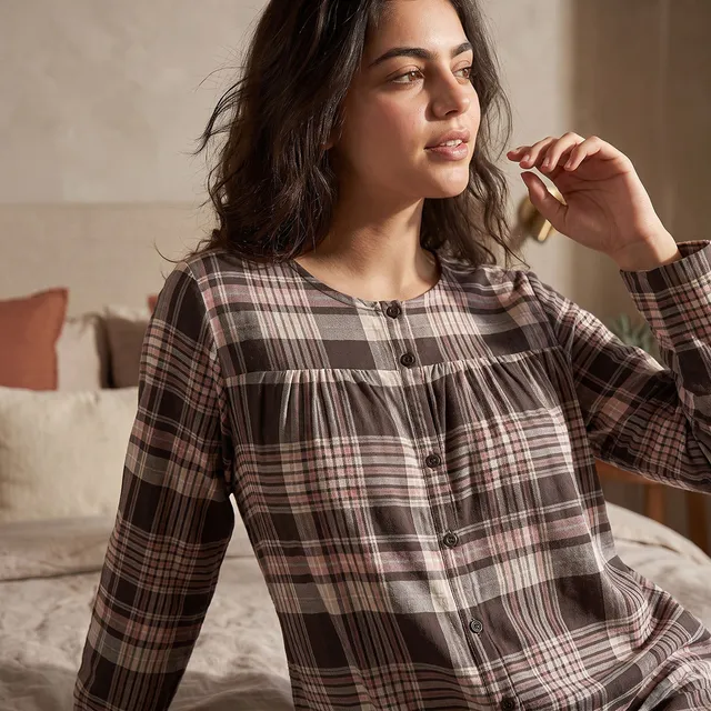 فستان نوم كاروهات فيسكوز من سبلاش فاف – صورة 5