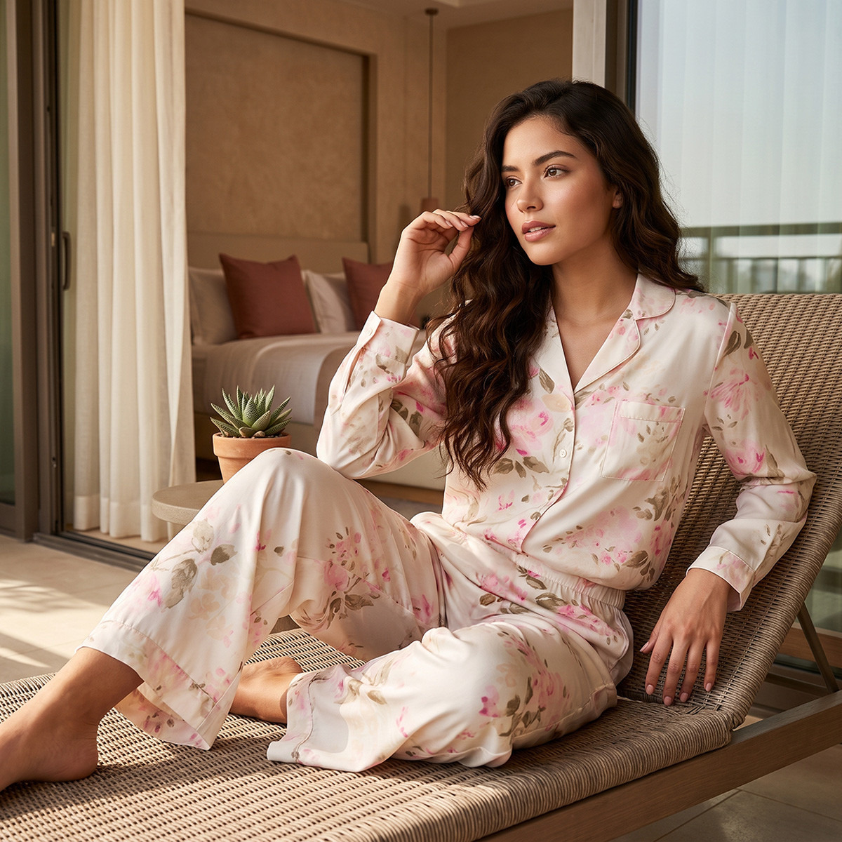 Splash Fav Floral Print Shirt and Pyjama Set
