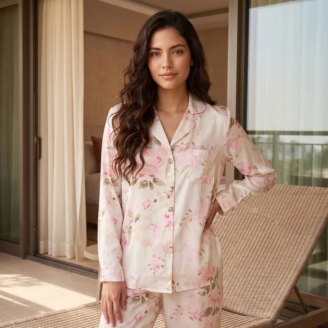Splash Fav Floral Print Shirt and Pyjama Set – image 4