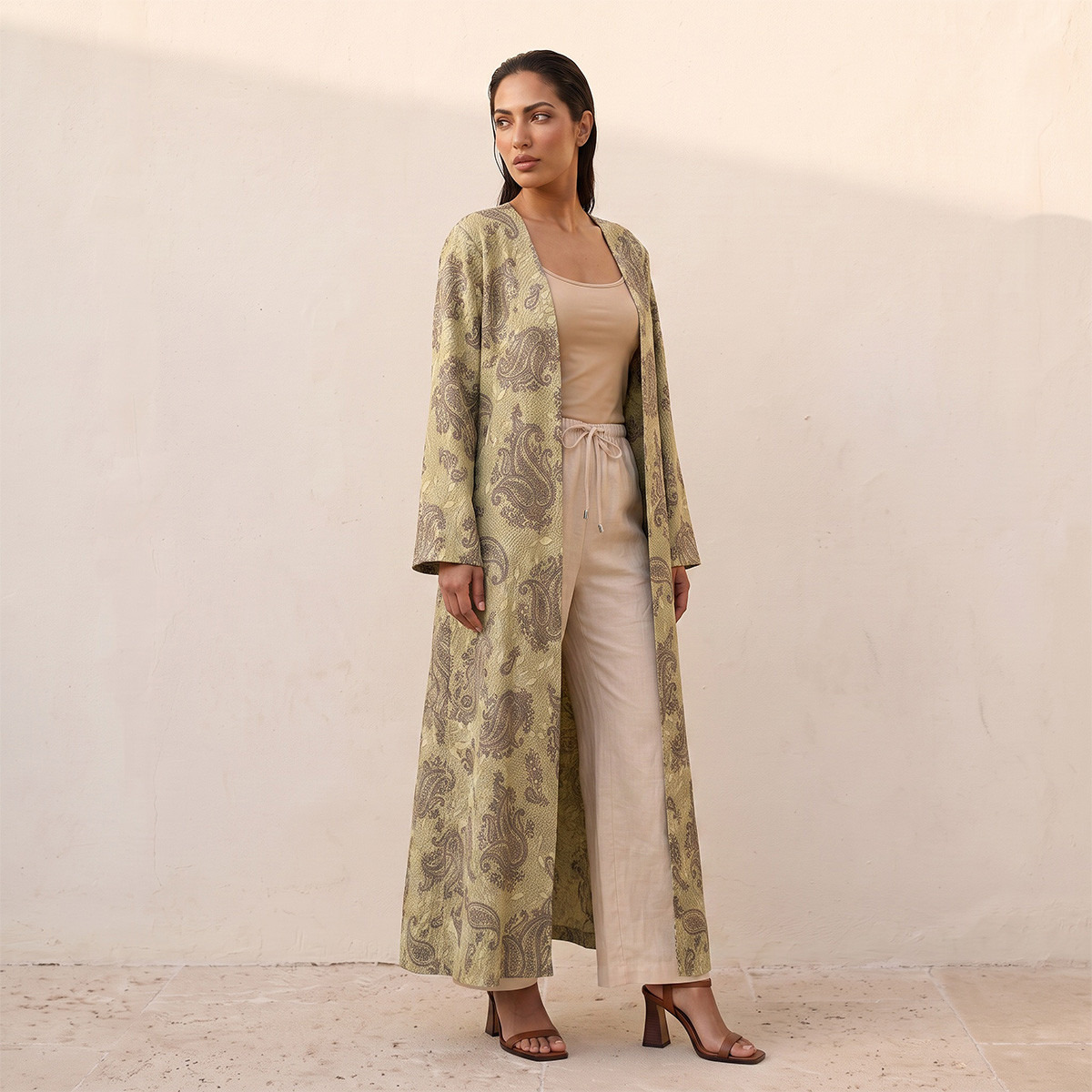 Splash Fav Paisley Print Longline Kimono Shrug