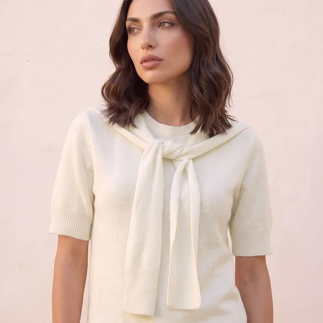 Splash Fav Tie Detail Textured Sweater – image 4