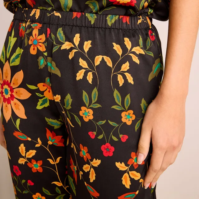 Floral Print Satin Top and Pyjama Set – image 6