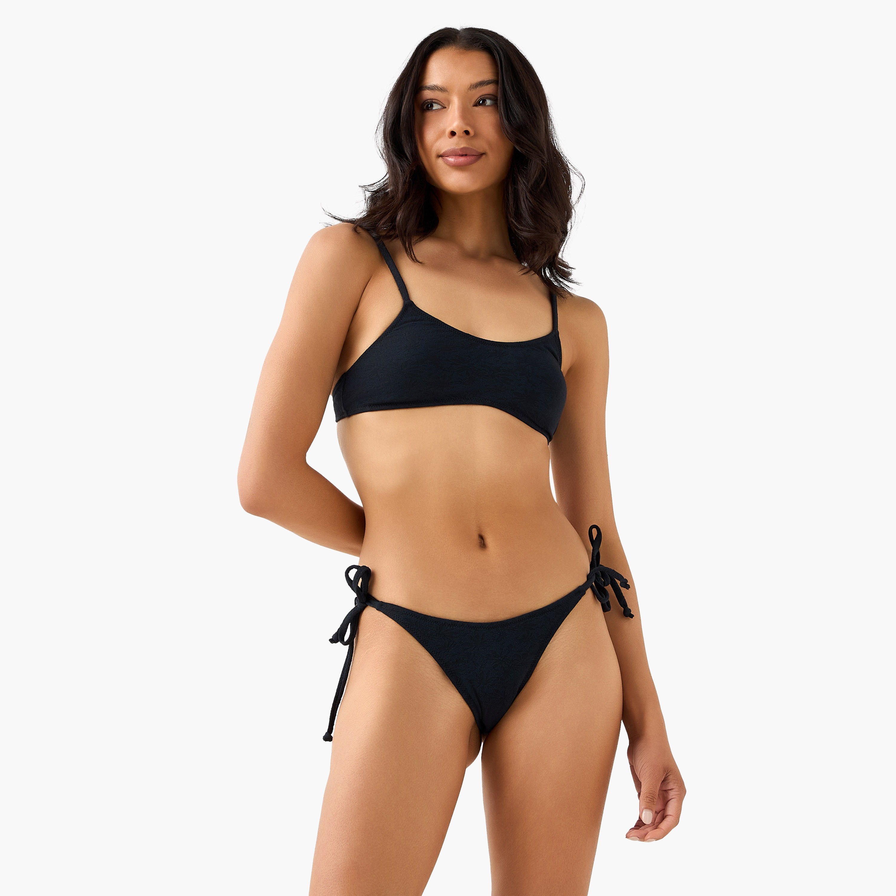 Women Textured Bikini Set