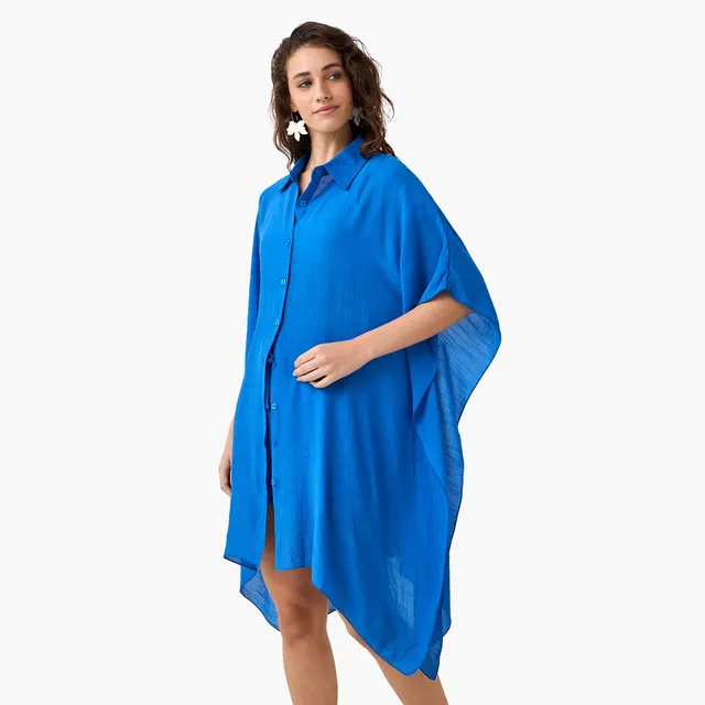 Women Asymmetric Shirt & Shorts Set – image 4