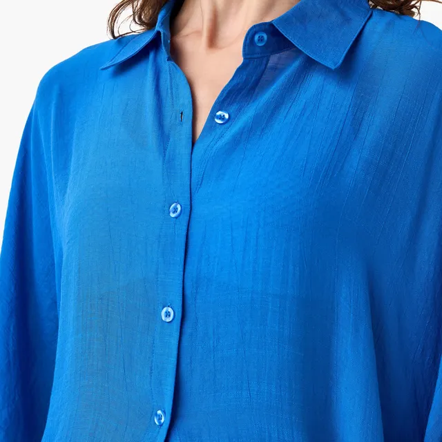 Women Asymmetric Shirt & Shorts Set – image 6