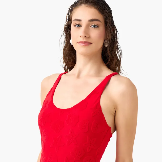 Women's Textured One-Piece Swimsuit - Slim Fit – image 7