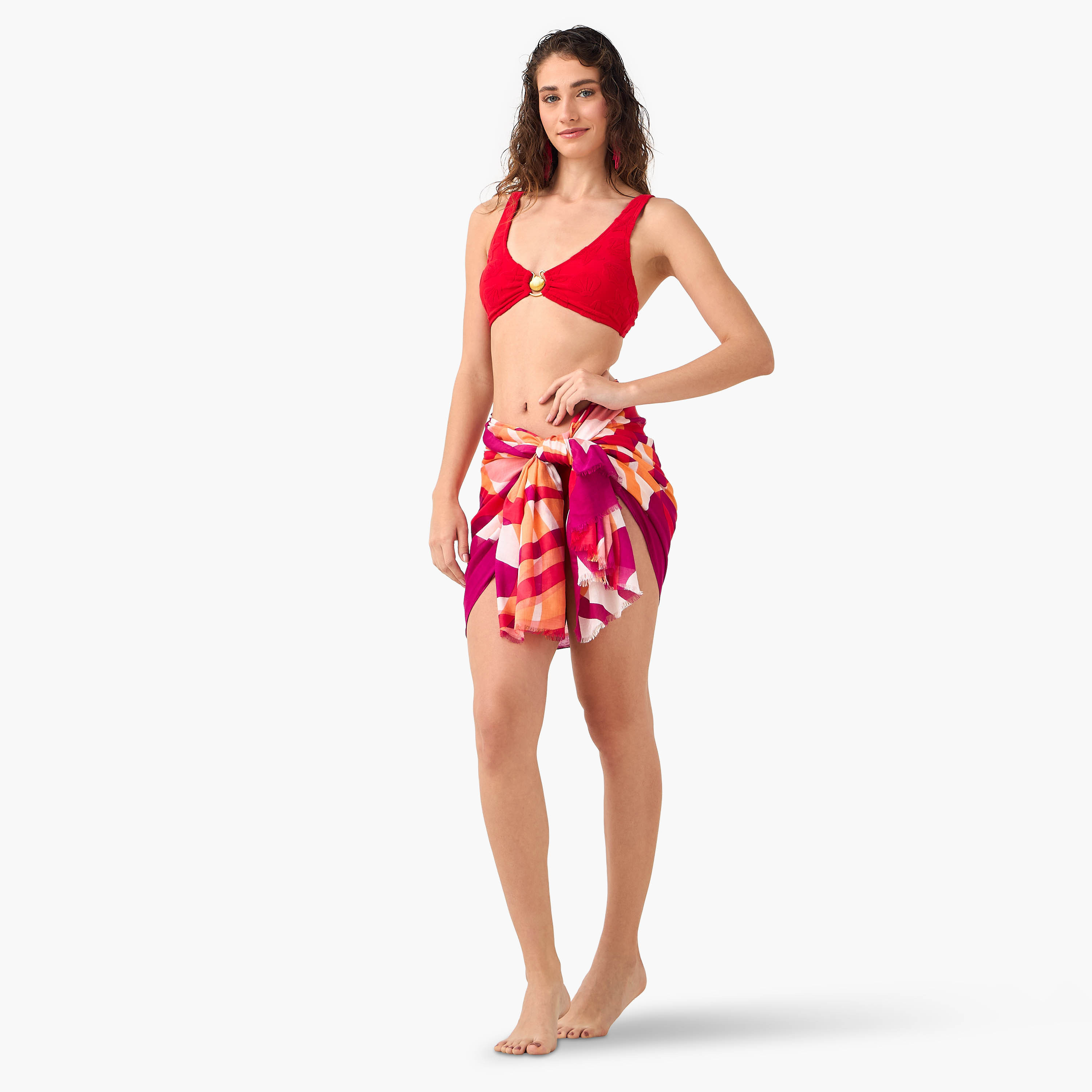 Women Textured Bikini Set