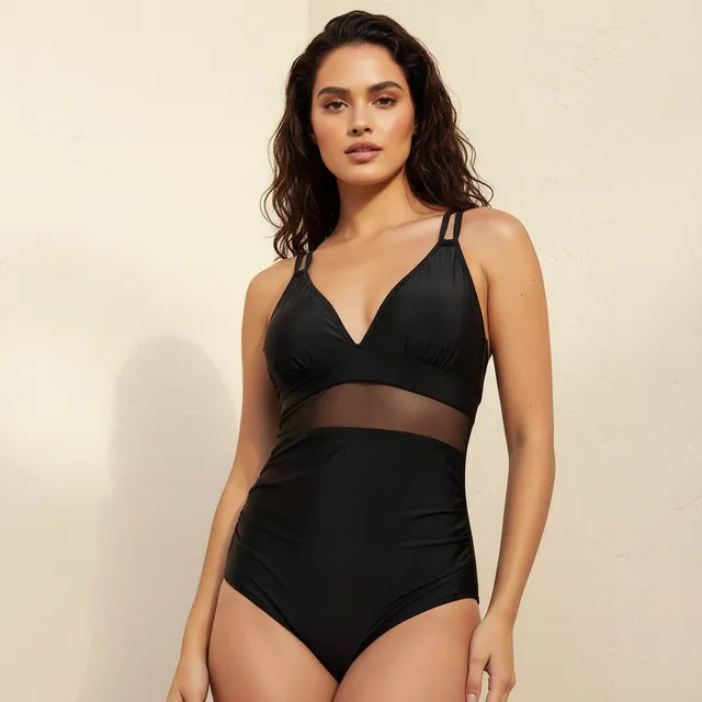 Women's Mesh Panel Swimsuit