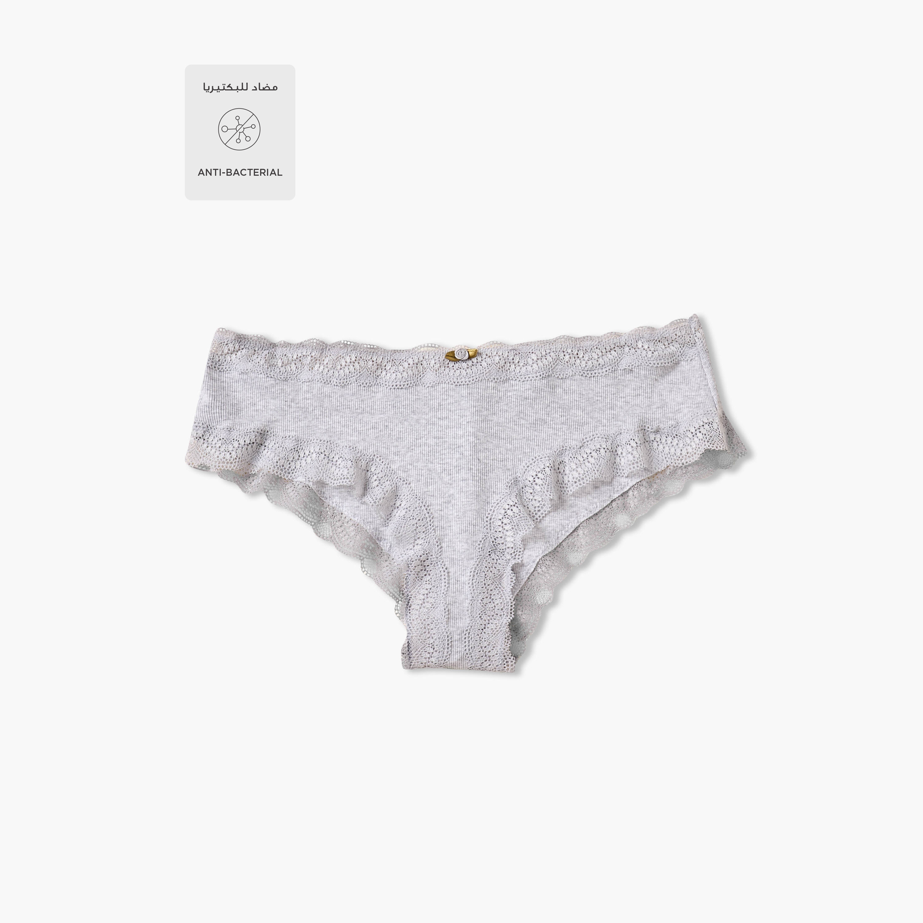 Set of 2 -Splash Intimates Lace Detail Bikini Briefs