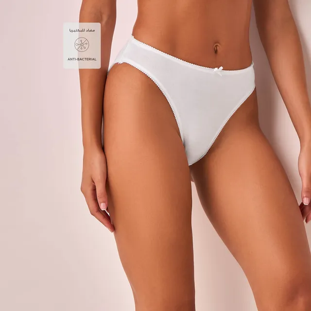Set of 5 -Splash Intimates High Leg Bow Accent Briefs – image 2