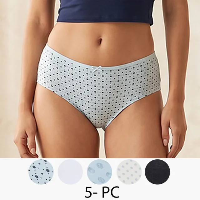 Set of 5 -Splash Intimates Bow Accent Briefs
