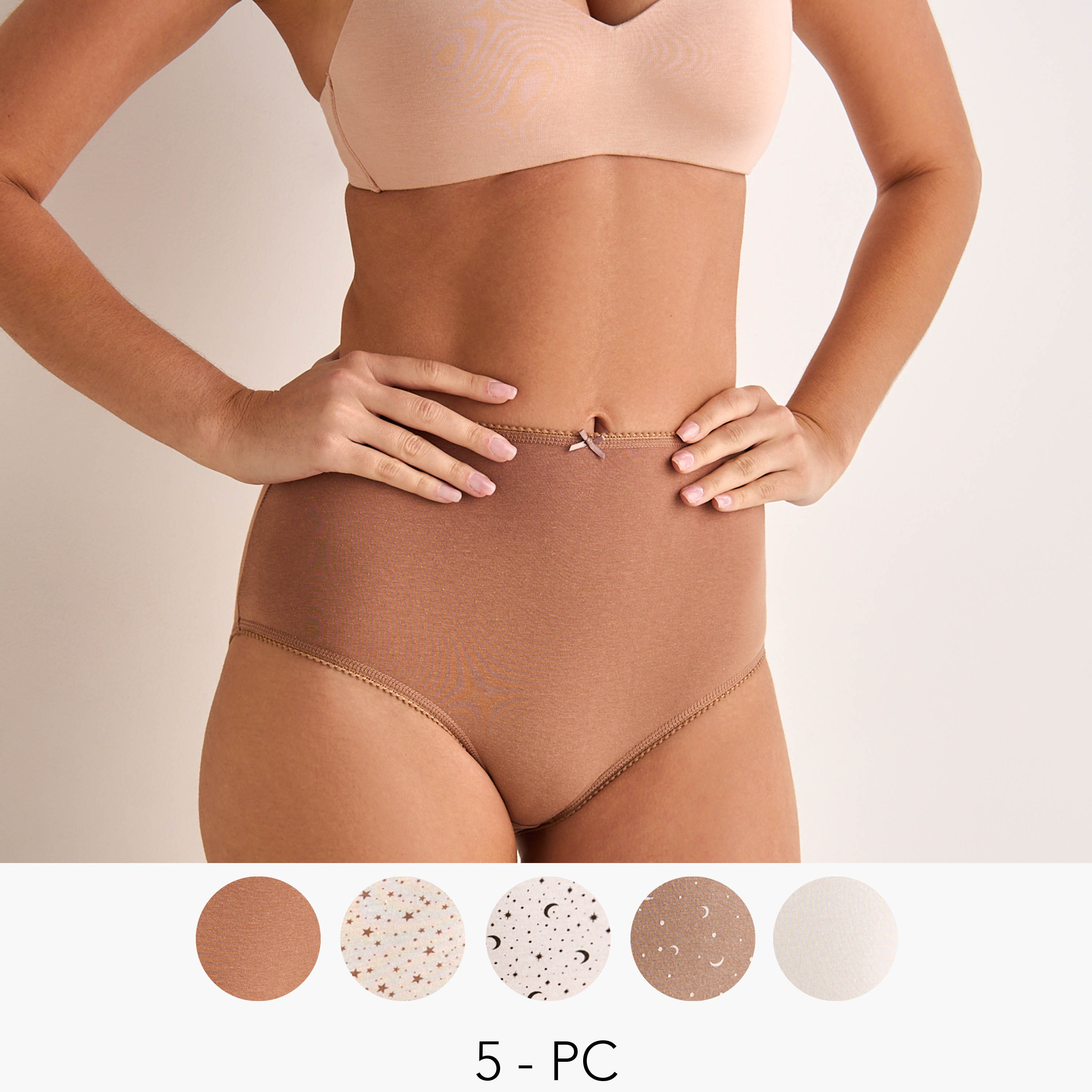 Set of 5 -Splash Intimates High Waist Full Briefs