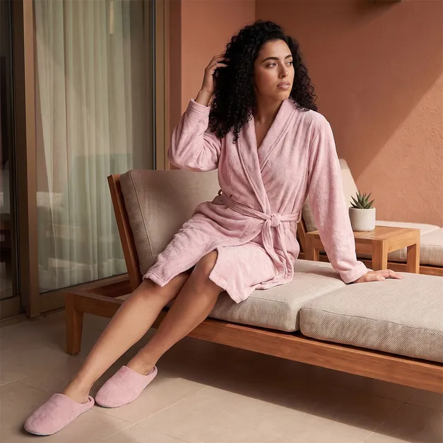 Splash Intimates Terry Bathrobe and Slippers