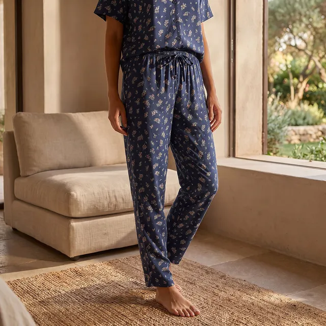 Splash Intimates Floral Print Shirt and Pyjama Set with Eye Mask – image 5