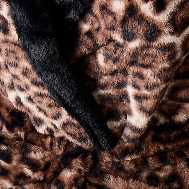 Splash Intimates Knee Length Faux Fur Night Robe with Belt – image 6