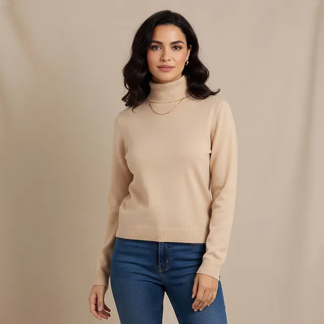 2Xtremz Textured High Neck Tricot Sweater