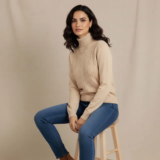 2Xtremz Textured High Neck Tricot Sweater – image 5