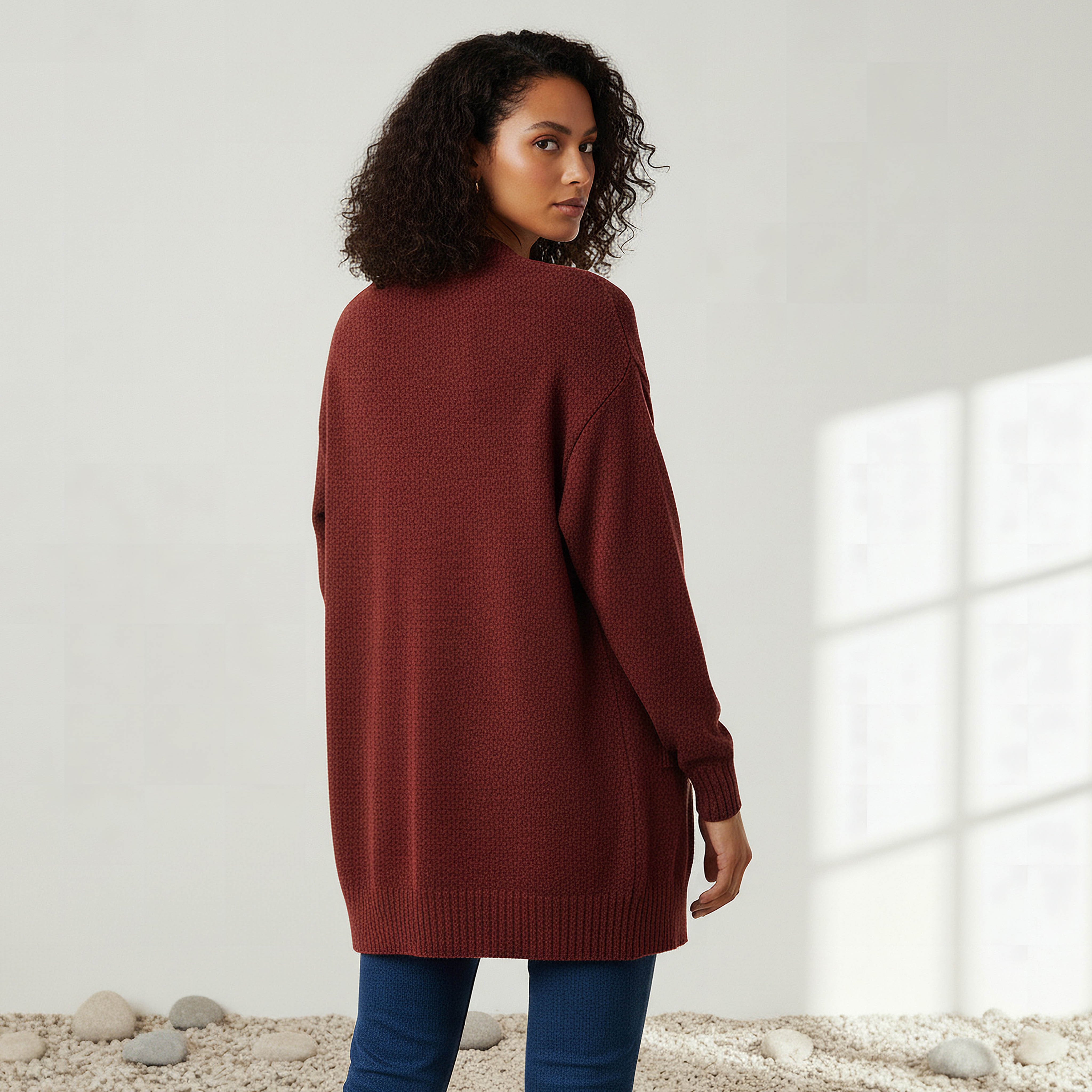 2Xtremz Longline Open Front Chenille Cardigan
