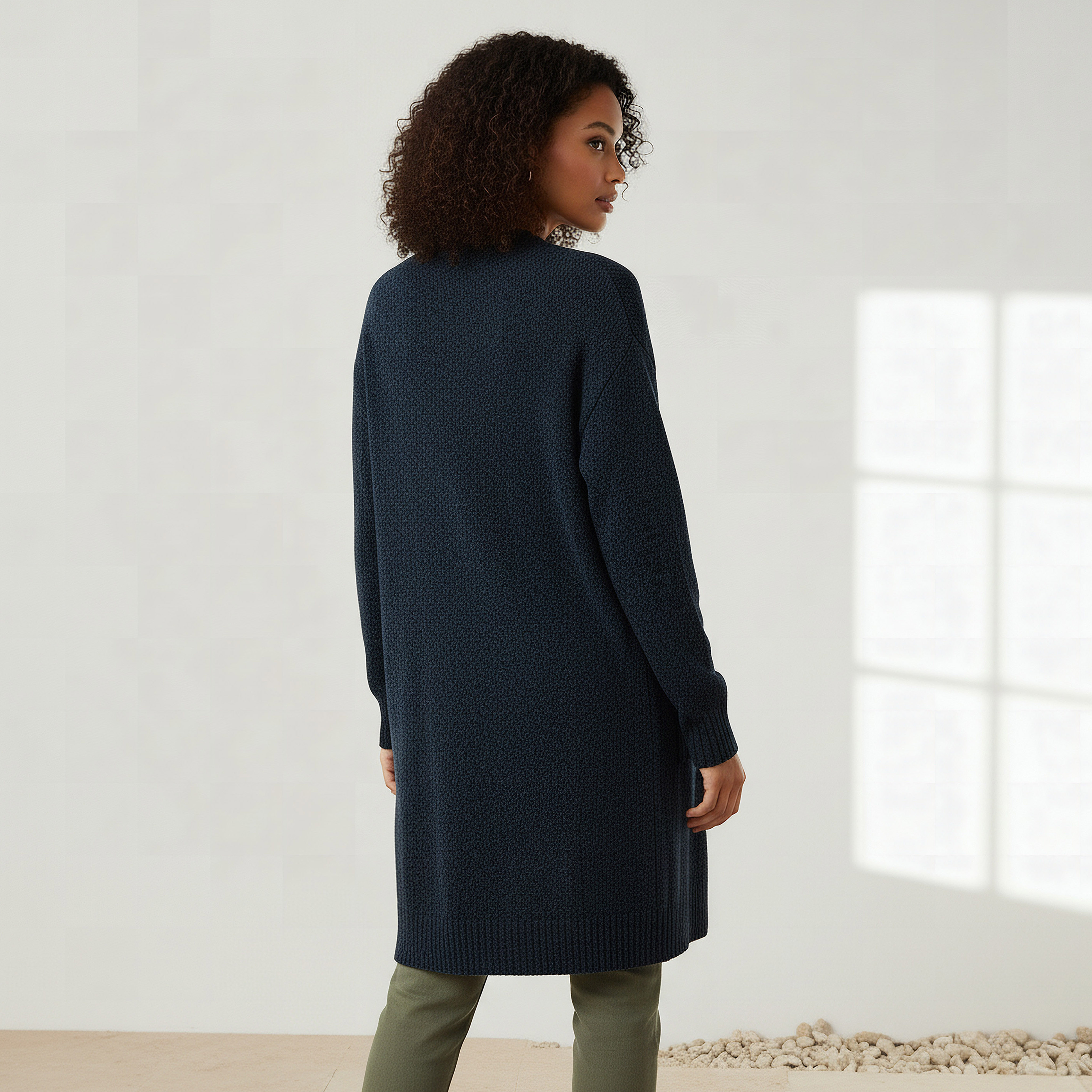 2Xtremz Longline Open Front Chenille Cardigan