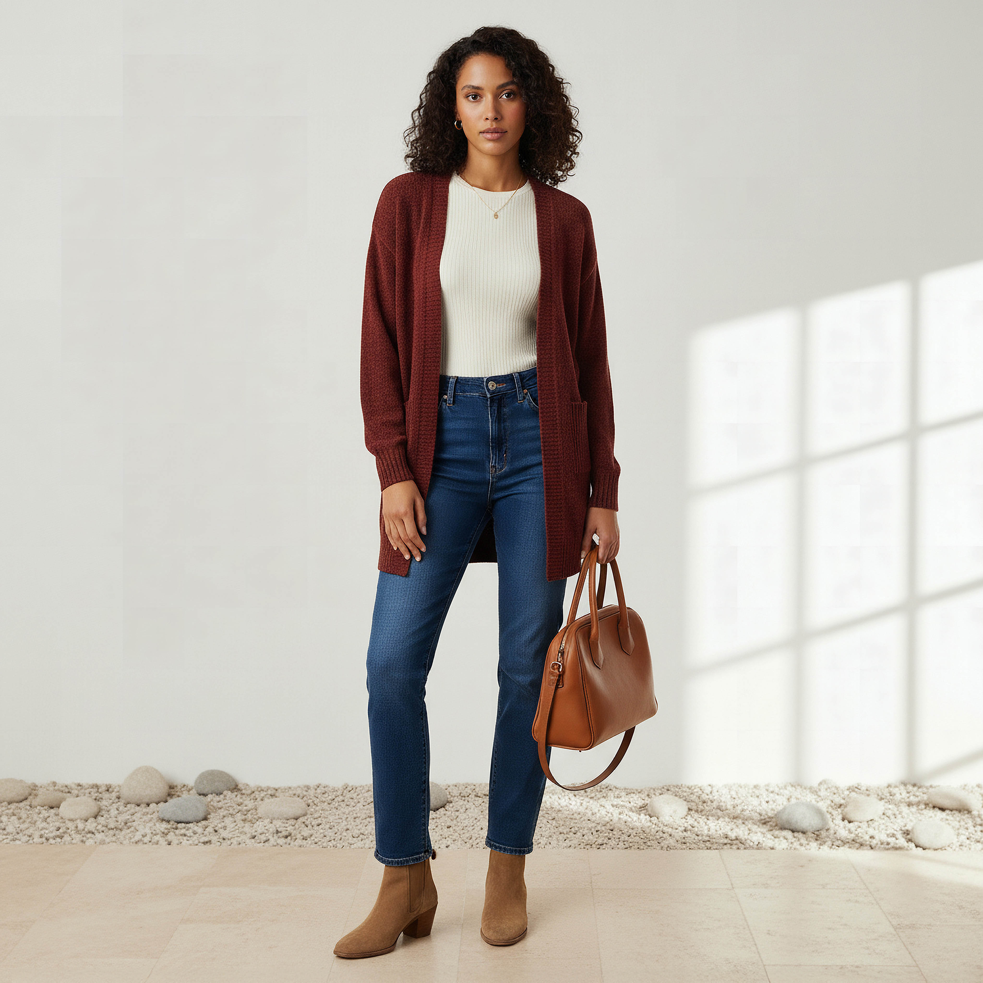 2Xtremz Longline Open Front Chenille Cardigan
