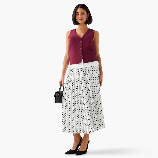 Maxi Pleated Skirt Elasticated Waist – image 2