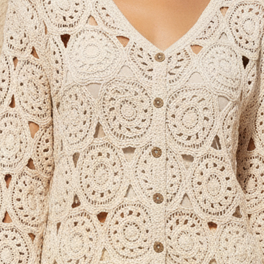 2Xtremz Buttoned Top with Crochet Design