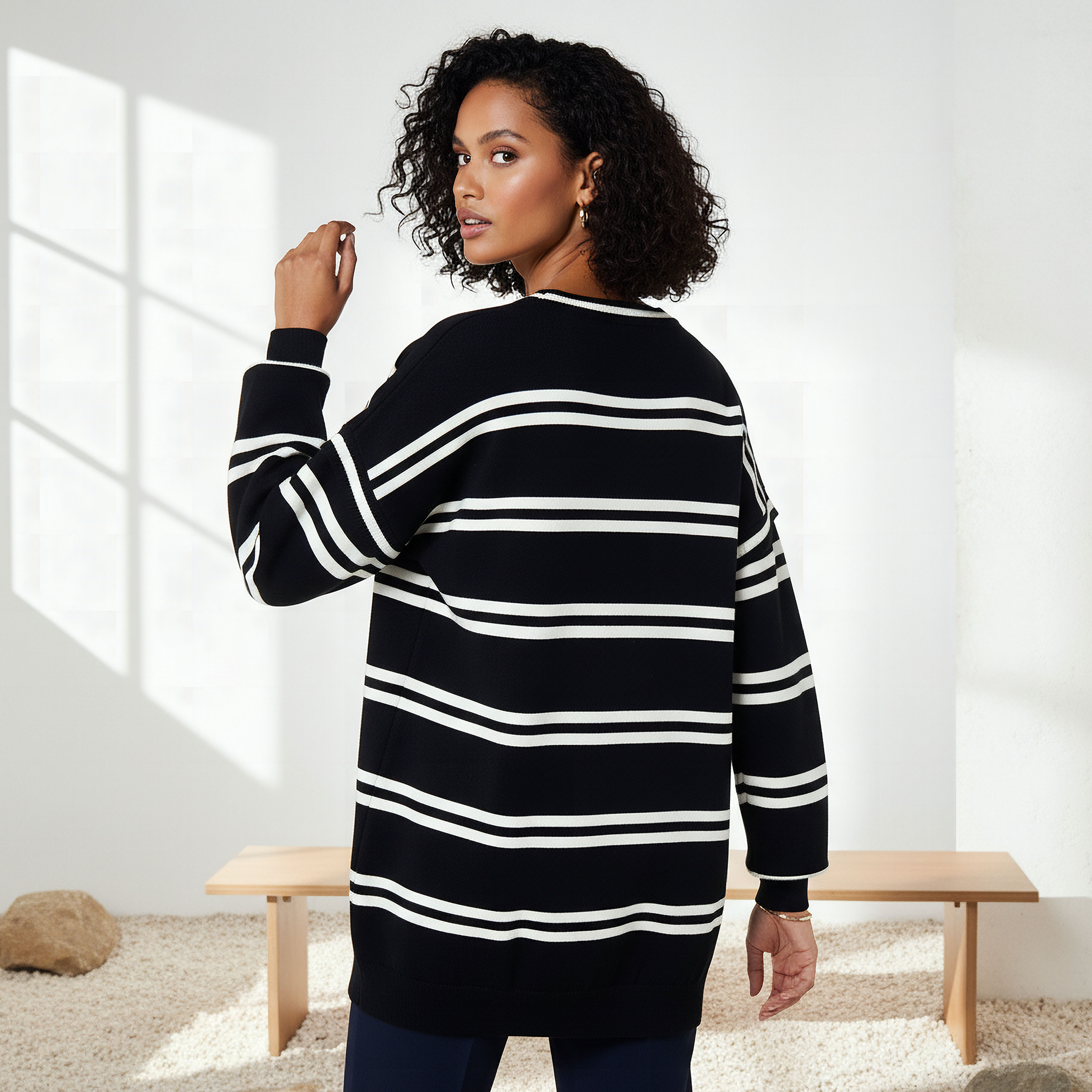 Mickey Mouse Applique Round Neck Jumper