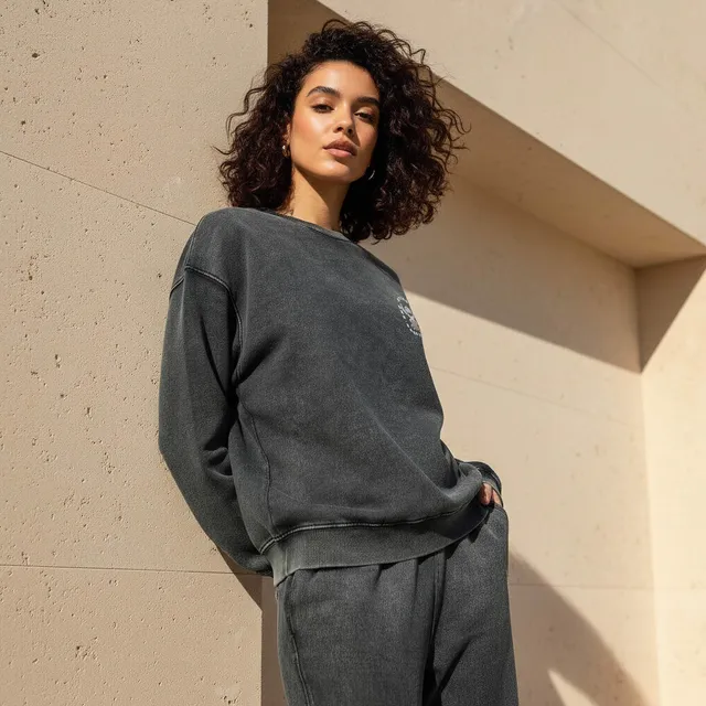 Sweatshirt with Stitch Print Cotton